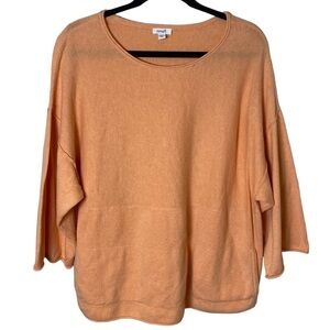 J Jill Pure Womens Boxy Oversized Knit Sweater Kimono Sleeve Pocket